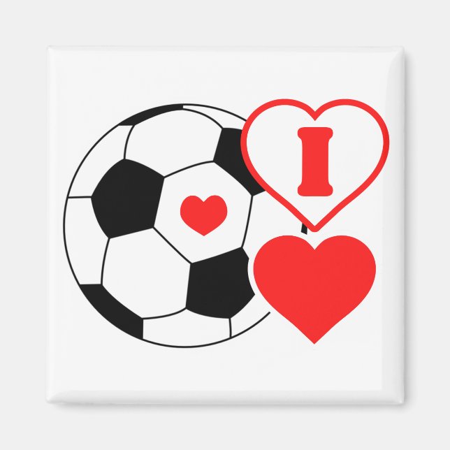 I love soccer magnet (Front)