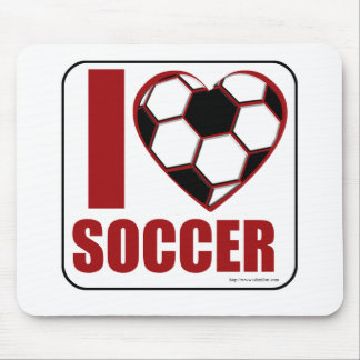 I love soccer! mouse pad