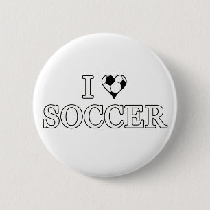 I Love Soccer Pinback Button