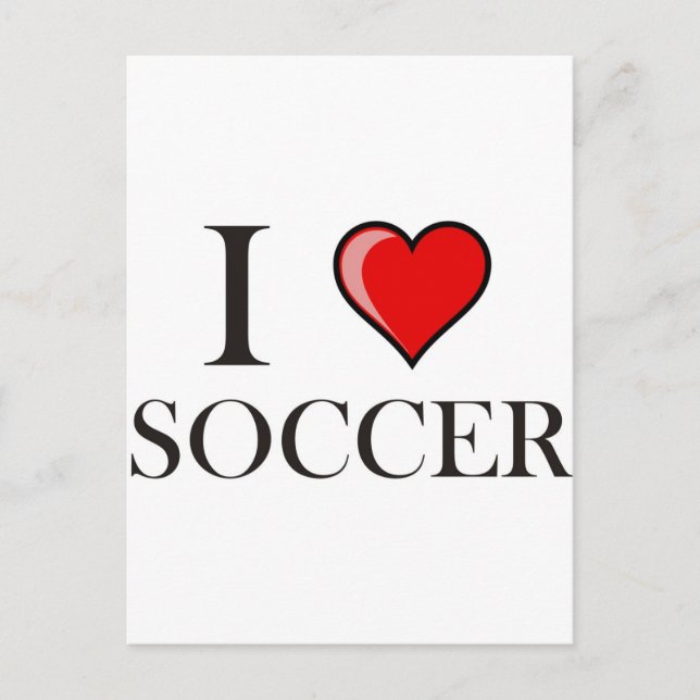 I love Soccer Postcard (Front)