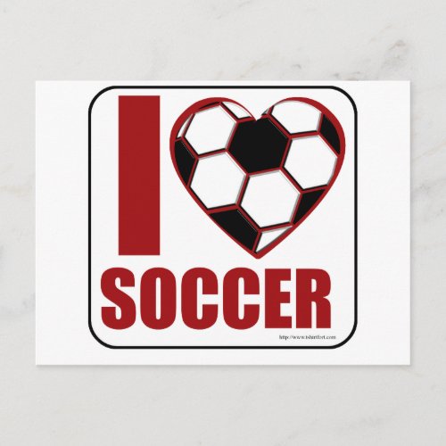 I love soccer postcard