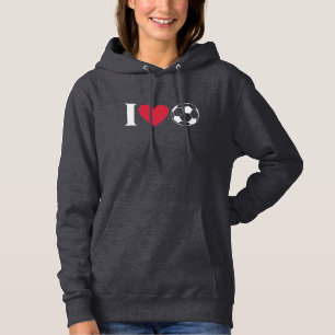 I love soccer retro heart football lover hoodie