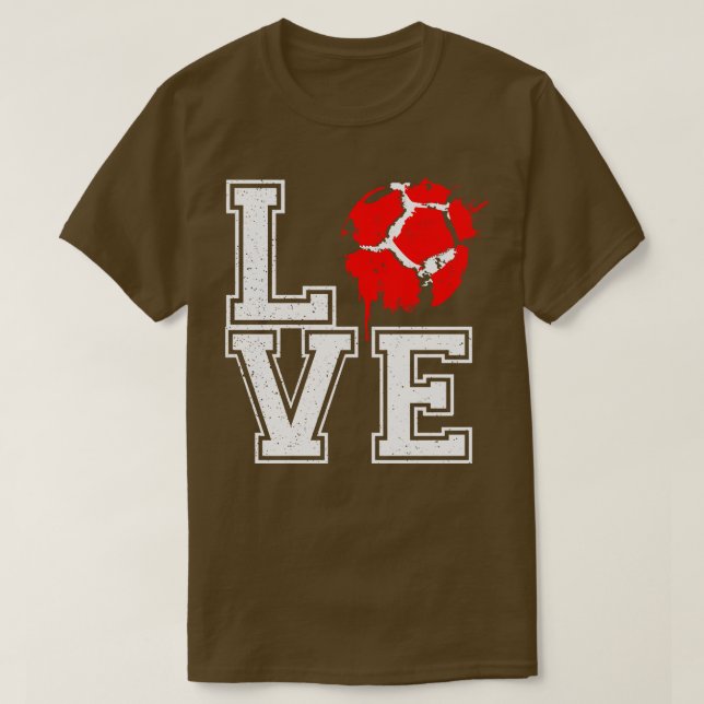 I Love  Soccer T-Shirt (Design Front)