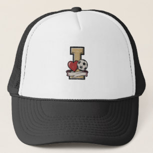 I Love Soccer Vintage Trucker Hat