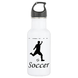 I Love Soccer Water Bottle