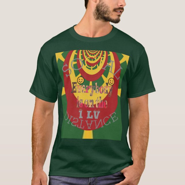 I Love Social Distance Safe Travel Colors T-Shirt (Front)
