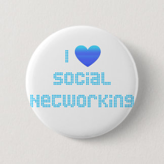 I Love Social Networking Pinback Button