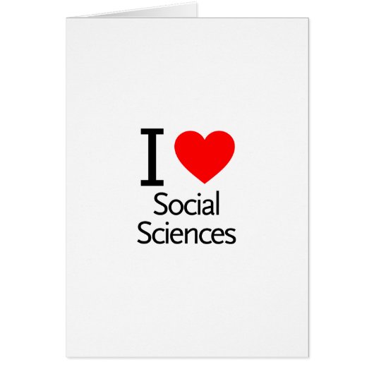 I Love Social Science Cards (Front)