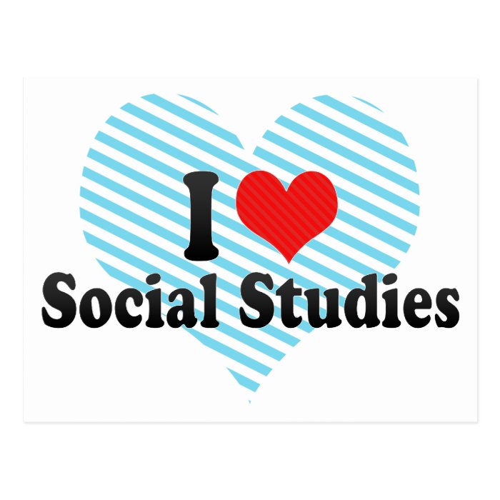 I Love Social Studies Post Cards