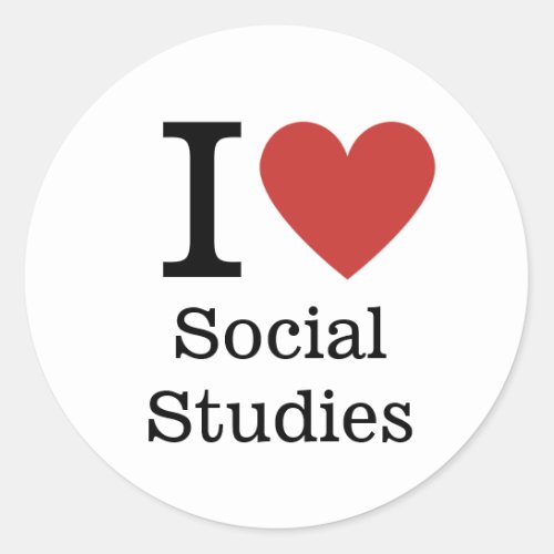 I ️ Love Social Studies STICKER