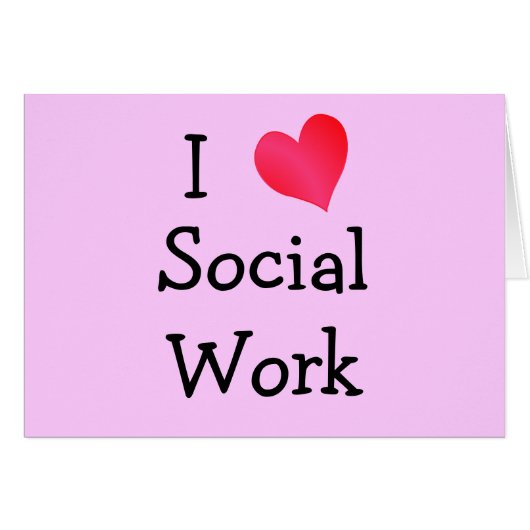 I Love Social Work Cards (Front Horizontal)
