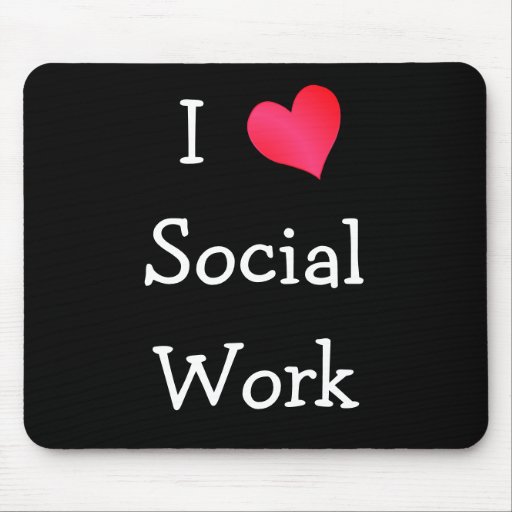 I Love Social Work Mouse Pad | Zazzle