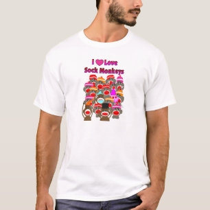 "I LOVE SOCK MONKEYS" Gifts T-Shirt