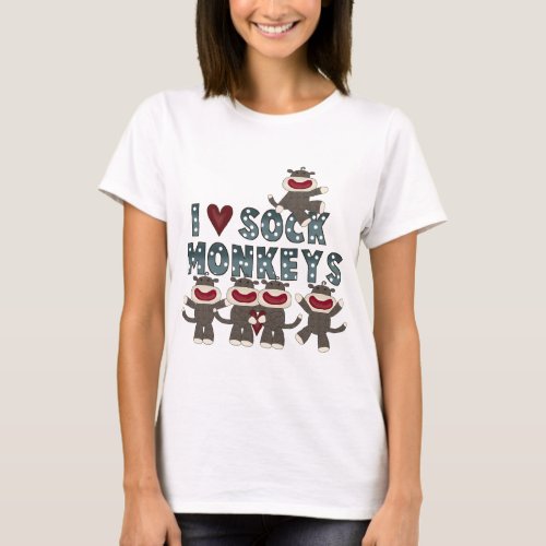 I Love Sock Monkeys Tshirts and Gifts