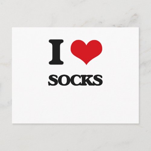 I love Socks Postcard