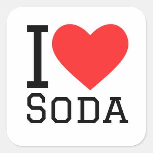 I love soda square sticker