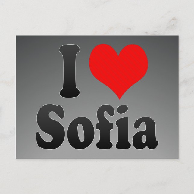 I love Sofia Postcard (Front)