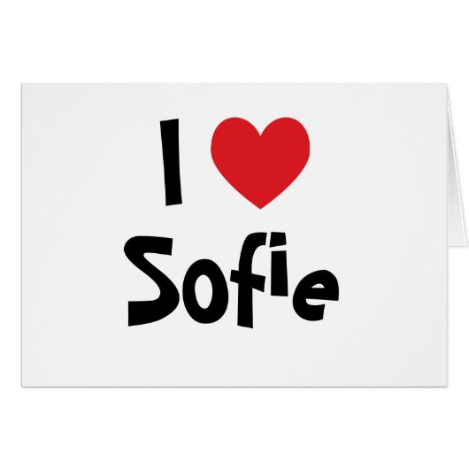 I Love Sofie Cards (Front Horizontal)