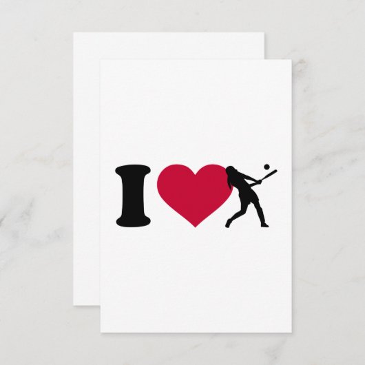 I love Softball (Front/Back)