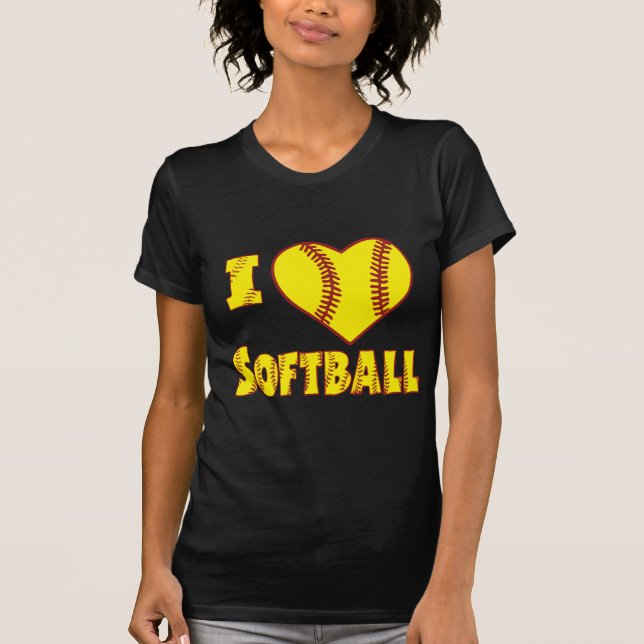 I love Softball 2 T-Shirt (Front)