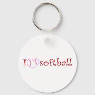 I love softball keychain