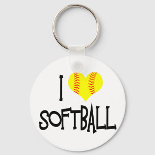 I love softball keychain