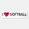 I LOVE SOFTBALL STICKER