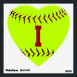 I Love Softball Wall Decal<br><div class="desc">Inspirational Softball Decal</div>
