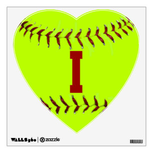 I Love Softball Wall Decal