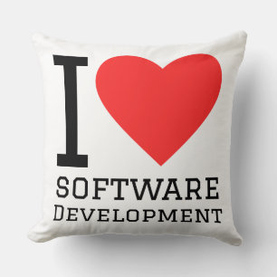 I love software development throw pillow