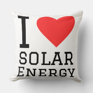 I love solar energy throw pillow