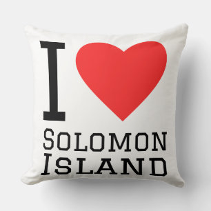 I love Solomon island Throw Pillow