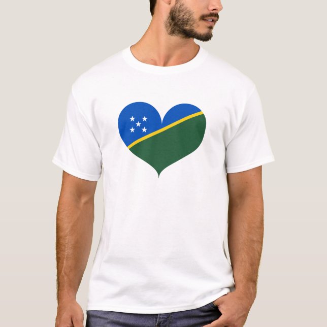 I Love Solomon Islands Flag T-Shirt (Front)