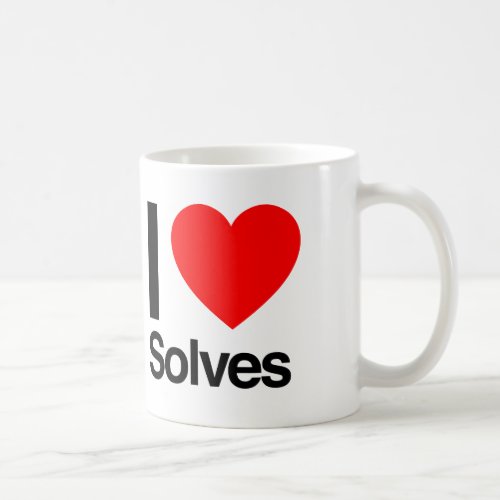 i love solves coffee mug