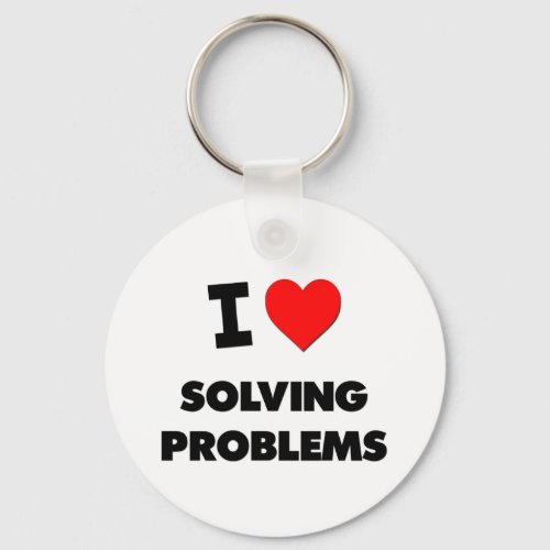 I love Solving Problems Keychain