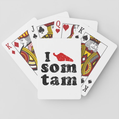 I Love Som Tam  Thai Isaan Food Poker Cards