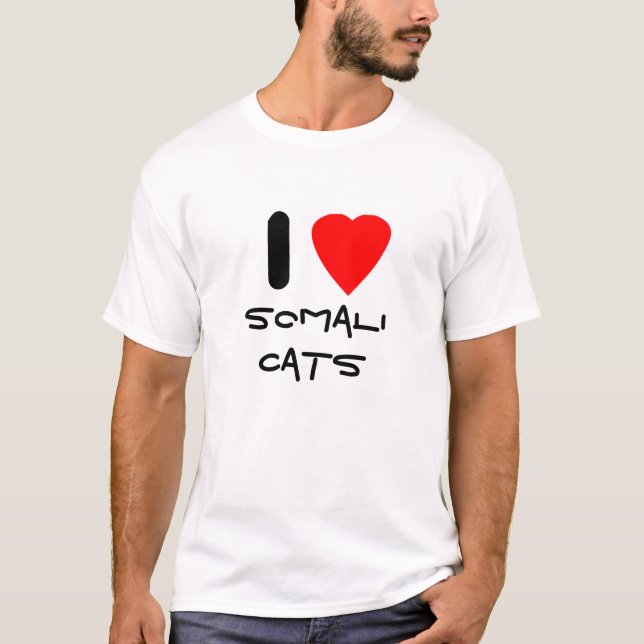 I love Somali Cats T-Shirt (Front)