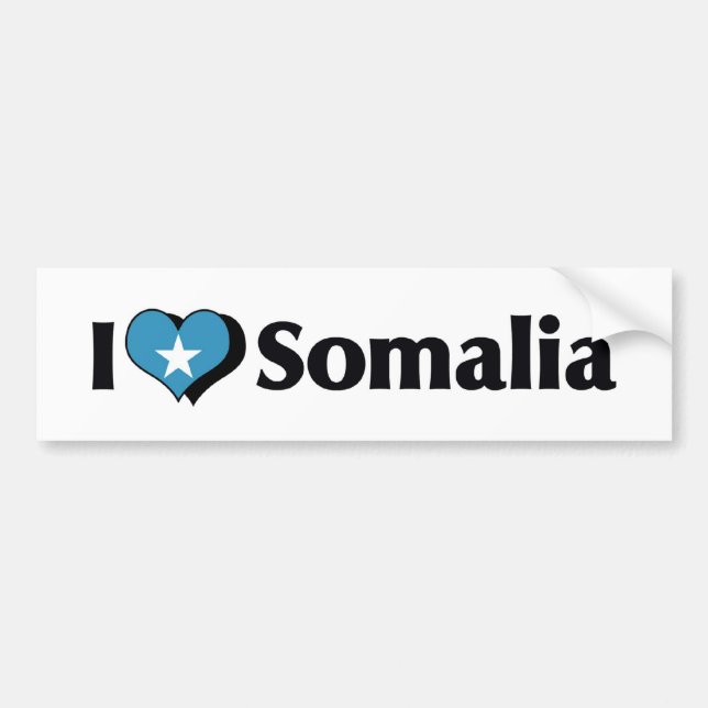 I Love Somalia Flag Bumper Sticker (Front)