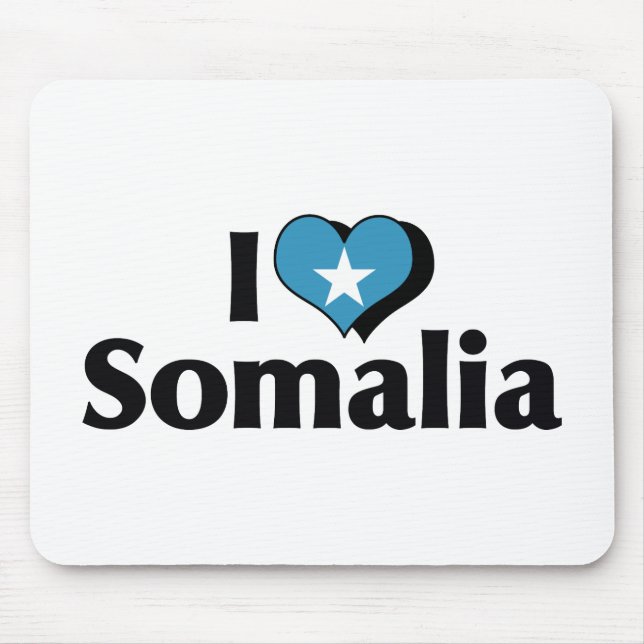 I Love Somalia Flag Mouse Pad (Front)