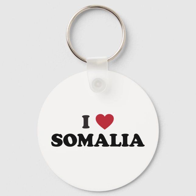 I Love Somalia Keychain (Front)