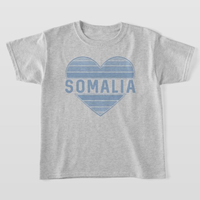 I Love Somalia, Somali Heart T-Shirt (Laydown)
