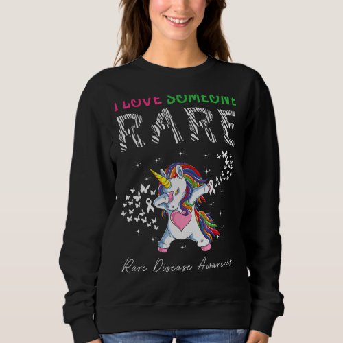 I Love Someone Rare Disease Awareness Zebra Dabbin Sweatshirt