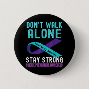 I Love Someone Teal-purple Suicide Prevention Awar Button