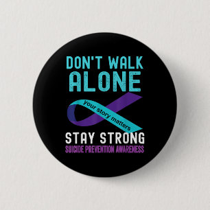I Love Someone Teal-purple Suicide Prevention Awar Button