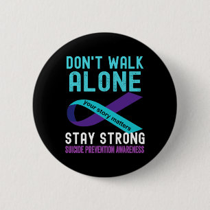 I Love Someone Teal-purple Suicide Prevention Awar Button