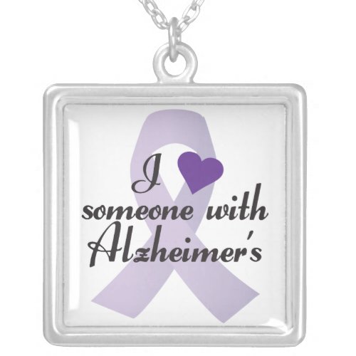 I Love Someone with Alzheimers Silver Plated Necklace