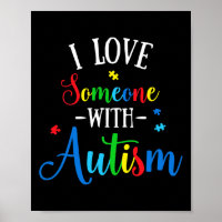 I Love Someone With Autism Awareness Men Women Kid
