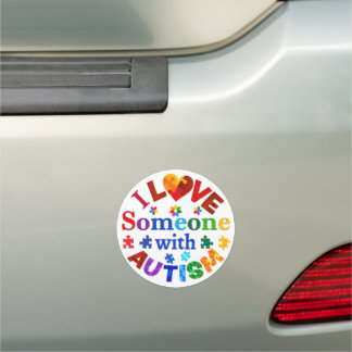 I Love Someone with AUTISM Car Magnet