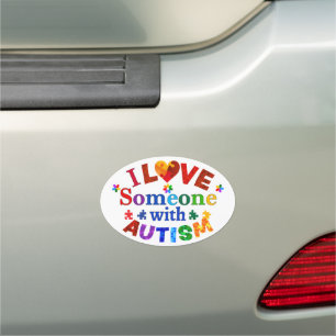 I Love Someone with AUTISM Car Magnet