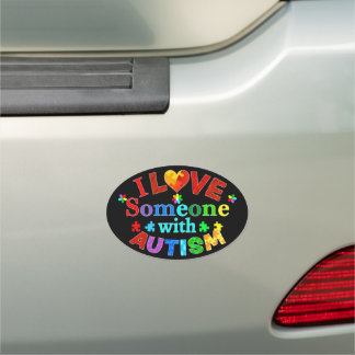 I Love Someone with AUTISM Car Magnet